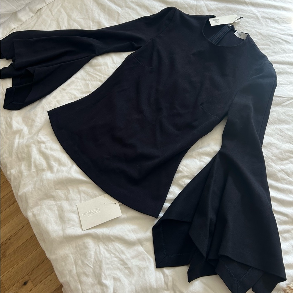 NWT!!! Rosetta Getty Black Zippered Top